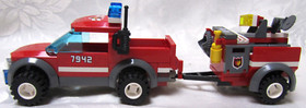 VINTAGE LEGO  CITY 7942  OFF-ROAD FIRE RESCUE 2007 RETIRED USED