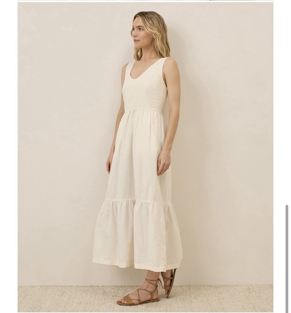 Pact Canopy Dress Size S Linen Blend Easy Tank Organic