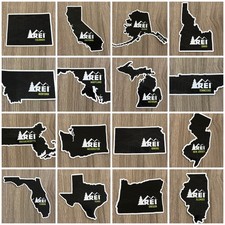 Authentic Rei Co-op State Sticker Decal Pick Choose 19 Designs Stickers Authentic Rei Co-op State Sticker Decal Pick Choose 19 Designs Stickers