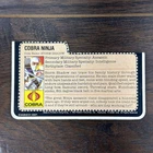 Hasbro G.I. Joe 1983 Storm Shadow Cobra Ninja  Filecard Peach