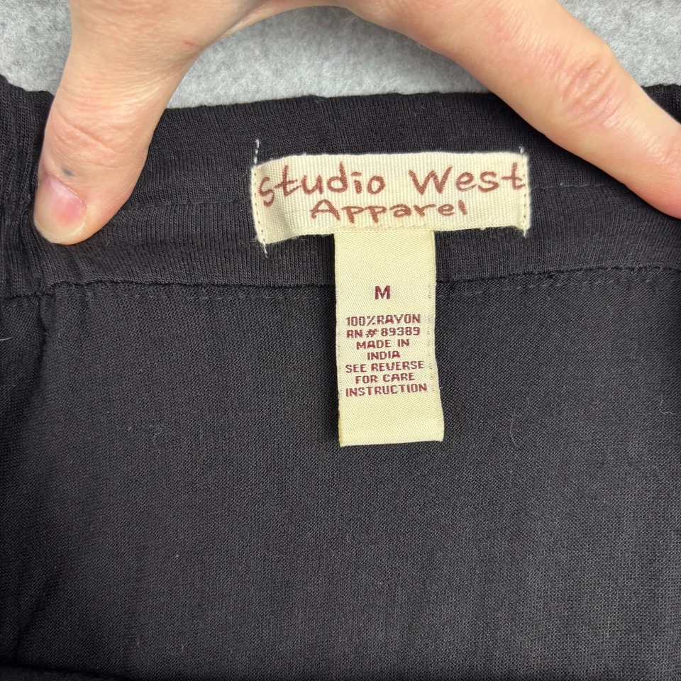 Nuevo con etiquetas Maxi Falda Studio West Para Mujer Talla M En Capas Artística Y2K Grunge Cintura Elástica Foto 4 de 4