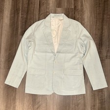 Blazer in cotone derby Criquet Pimm’s Cup Seersucker a righe con polsino da chirurgo - Large