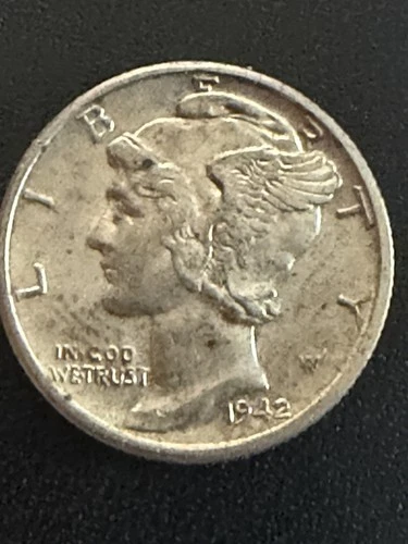 1942 D Mercury Dime AU