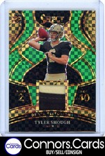 Tyler Shough Rookie 2025 Panini Select #DSM-TSH Draft Patch Green Prizm /5