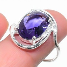 Purple Amethyst Gemstone 925 Sterling Silver Jewelry All Size Ring For Gift