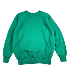 Vintage Hanes 60s 70s Raglan Teal Adult Large 50/50 Sweatshirt Made in USA