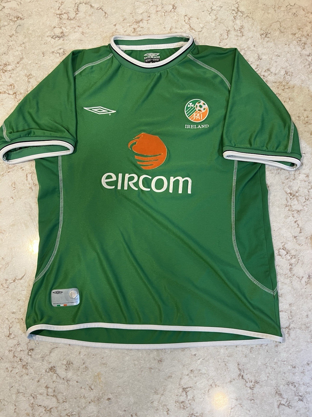 Vintage UMBRO Vappa Tech 02/03 Ireland Authentic Football Jersey Size Large
