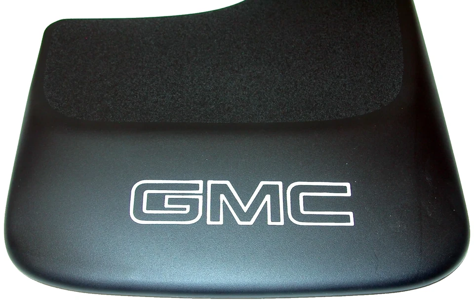 New Genuine GM Black Contoured Mudflaps Mud Flaps W/ GMC Logo Fits Sierra Yukon - Image 3 of 4