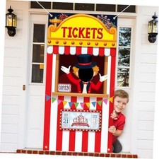 Carnival Decorations Photo Booth Props Backdrop Banner, Circus Theme Ticket