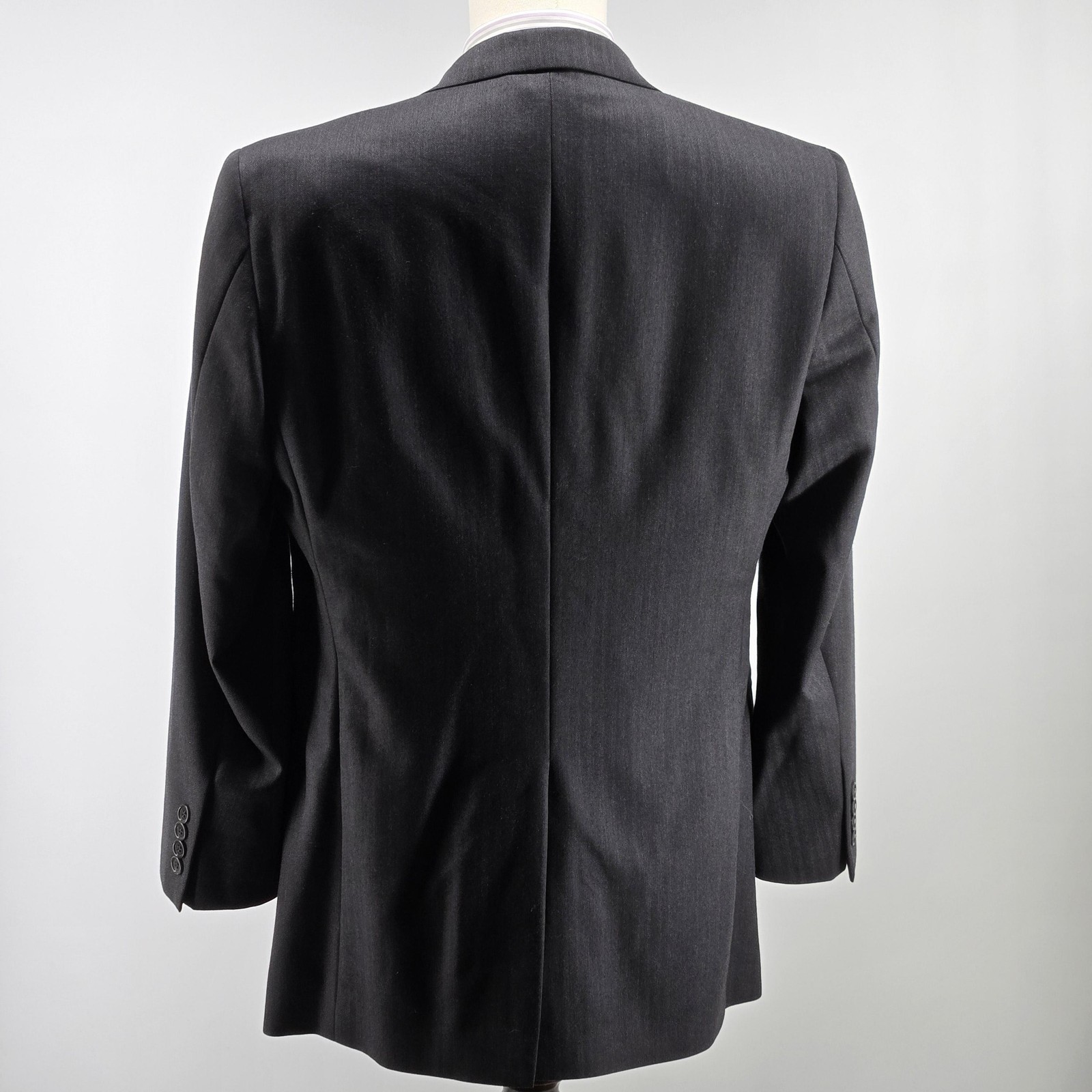 Brooks Brothers Suit Jacket Mens 39R Gray Herringbone Wool Single-Breasted USA image 5