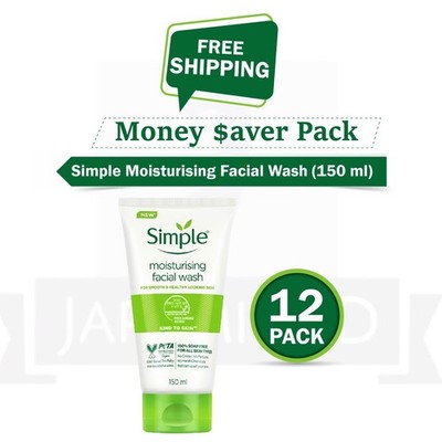 Simple Kind to Skin Moisturizing Facial Wash for Sensitive Skin 150ml, Pack - 12