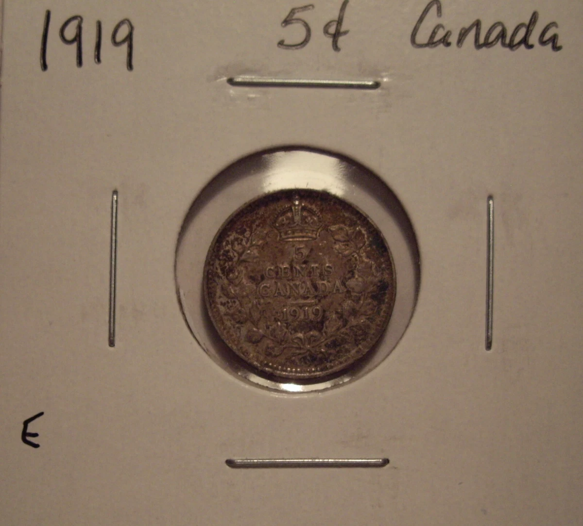 E Canada George V 1919 Silver Five Cents - EF | eBay