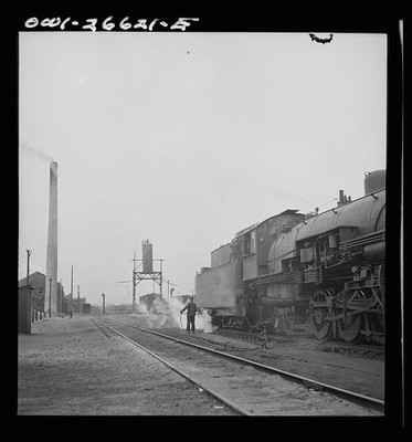 Industrial Railroad Steam Locomotive Switcher 1930s 1940s Water Tower