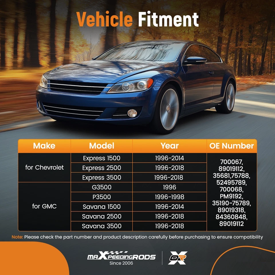 Ventilador de motor soplador de climatización 700067 para GMC Savana 96-14 Chevy Express 1500 2500 3500 Foto 2 de 4