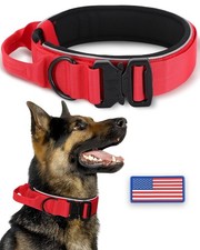 Thick Wide Dog Collar for Large Dogs, Reflective Adjustable Heavy-Duty Nylon ...