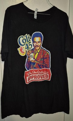 Billy Dee Williams COLT 45 MALT LIQUOR dive bar beer T Shirt XL