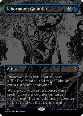 Ichormoon Gauntlet (Oil Slick Raised Foil) [Phyrexia: All Will Be One Foil - ...