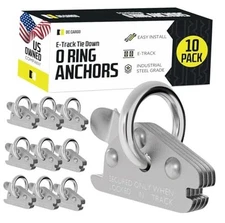 DC Cargo Mall Extra Heavy Duty Steel O-Ring (Pack of 10) 6000Lbs Break 