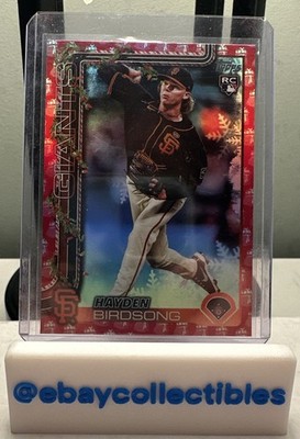 Hayden Birdsong 2025 Topps Holiday #H85 Red Stocking Stuffer SP /10 RC Rookie