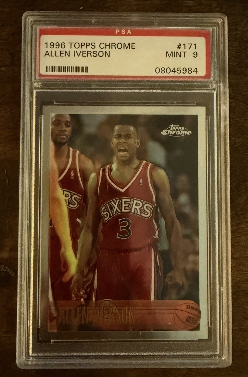 Allen Iverson 1996 Topps Chrome #171 Base Price Guide - Sports