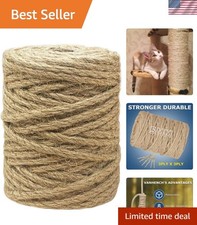 Jute Rope 5MM 1/5 inch 106 ft 6Ply Twisted Heavy Duty and Thick Twine Rope Bu...