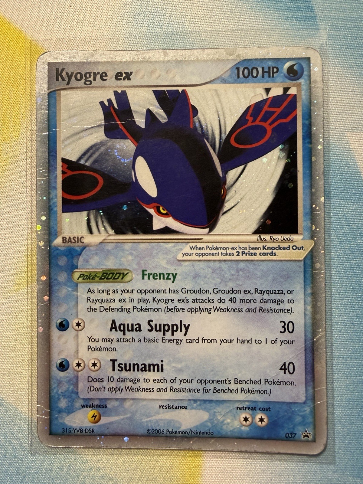 Kyogre EX 037 Holo Pokemon TCG Nintendo Black Star Promo 2006 LP/MP 
