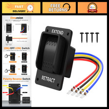 12V 3-Way Momentary Rocker Switch, DPDT Waterproof Power Switch for Marine RV UT