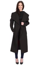 Women's Italian Waterfall Duster Coat - Long, Oversized, Belted Trench