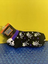 Halloween Totally Ghoul Skull socks New Size Youth Girls 6-8