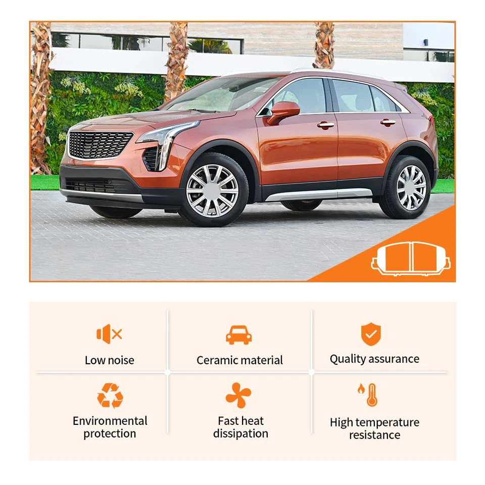 Front & Rear Ceramic Brake Pads For 2014-2016 Kia Cadenza/Soul EV Hyundai Sonata - Image 3 of 4