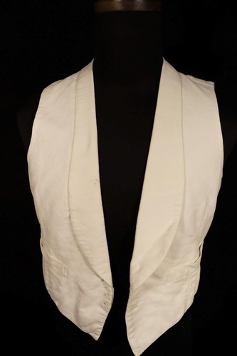 Vintage Men's British Edwardian Off White Collar Vest Size Small