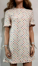 Valentino SS2018 Polka Dot Print Wool Ruffle Shift A-Line Dress IT42