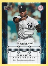 DEREK JETER 2008 UPPER DECK RETROSPECTRUM Complete Your Set / You Pick The Cards