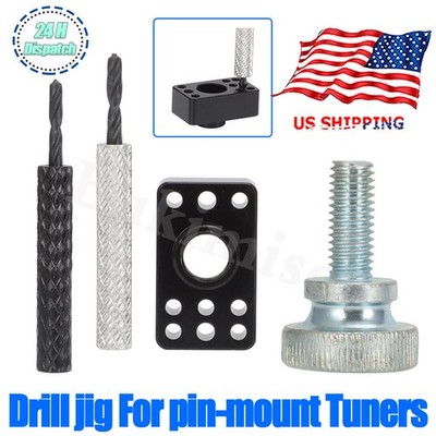 For Fender Squier Guitar Tuner Installation Tool Drill Jig Fits Pin-mount Tuners