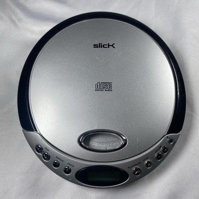 Slick CD-566 Portable CD Player Silver Tested Compact Disc Digital Audio
