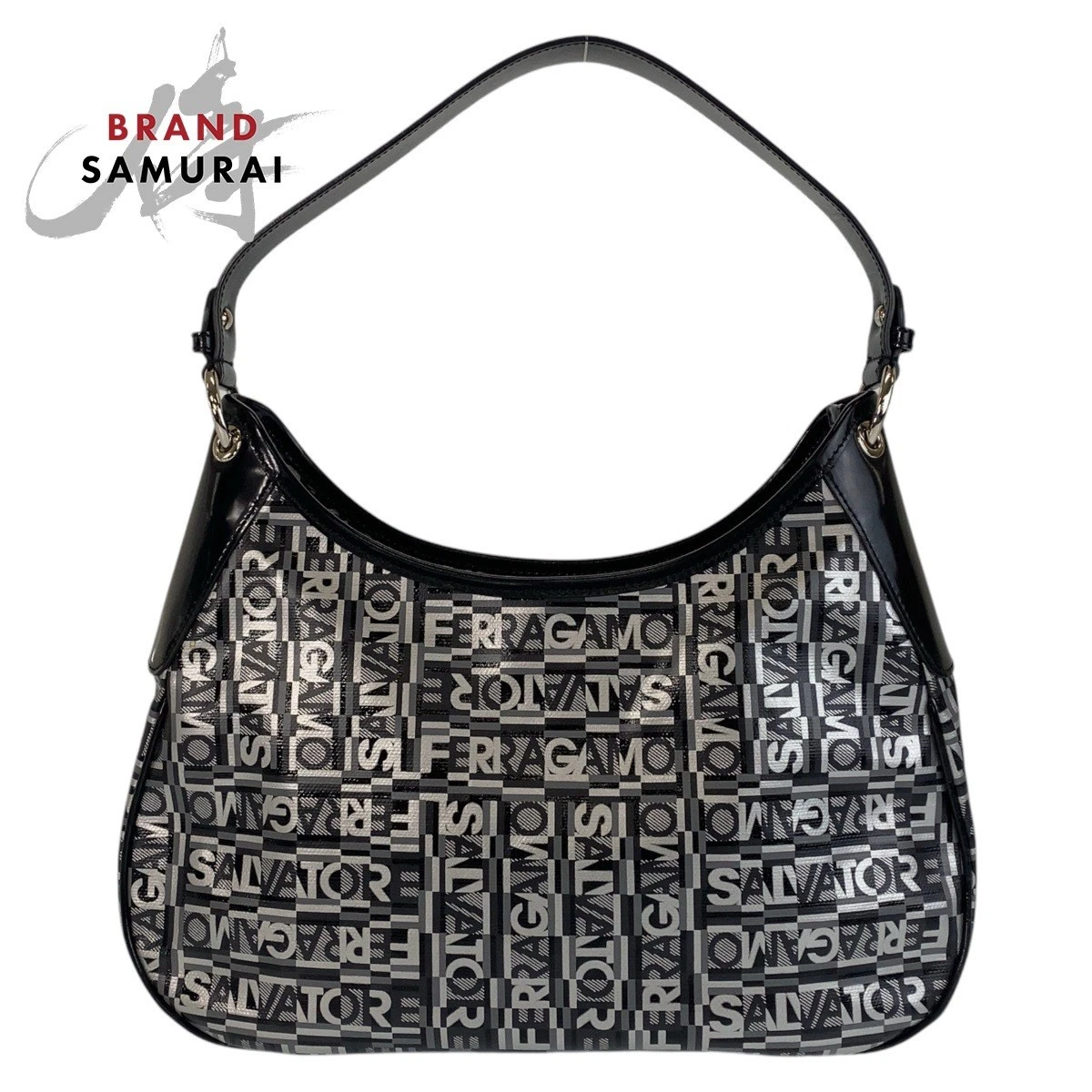 Super Ottime Condizioni Salvatore Ferragamo Salvatore Ferragamo Nero Grigio Sil