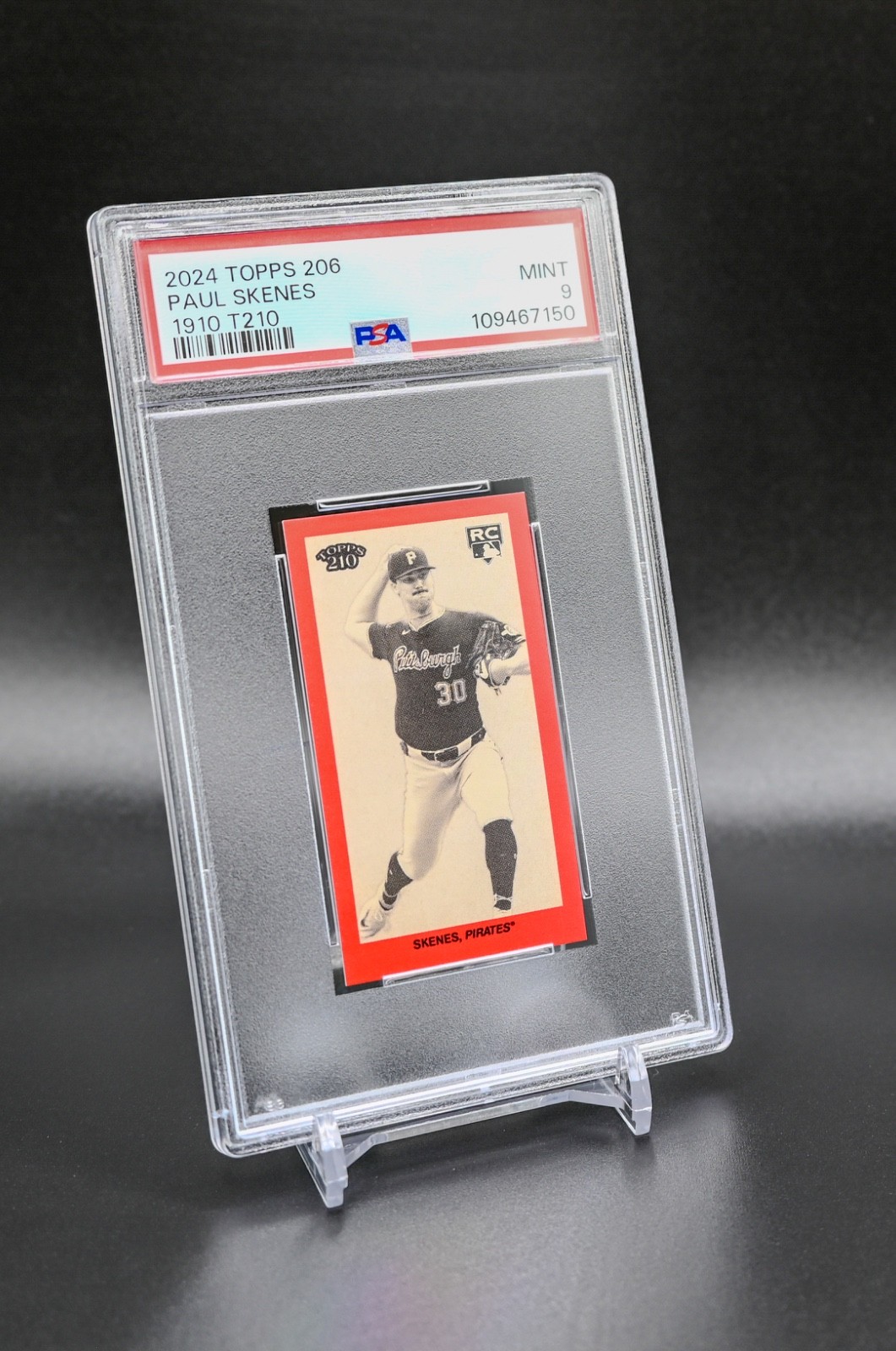2024 Topps 206 Paul Skenes Rookie RC 1910 T210 PSA 9 MINT view 4