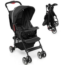 Foldable Lightweight Baby Stroller Kids Travel Pushchair 5-Point Safety System