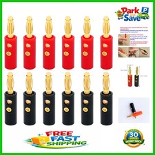 12 Pcs Stackable Male-to-Male Speaker Connectors for Exceptional Audio