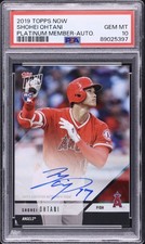2018 TOPPS NOW PLATINUM MEMBER RC LOGO SHOHEI OHTANI ROOKIE AUTO ON CARD PSA 10!
