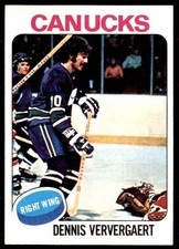 1975-76 Topps Dennis Ververgaert Vancouver Canucks #42
