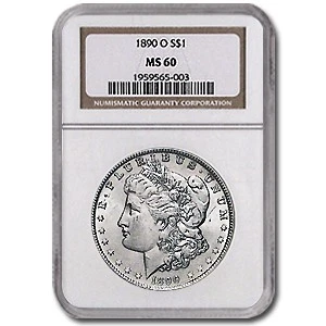 1890-O Morgan Dollar MS-60 NGC