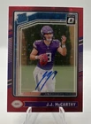 2024 Panini Donruss Optic International RED STARS JJ McCarthy /8 ON CARD AUTO