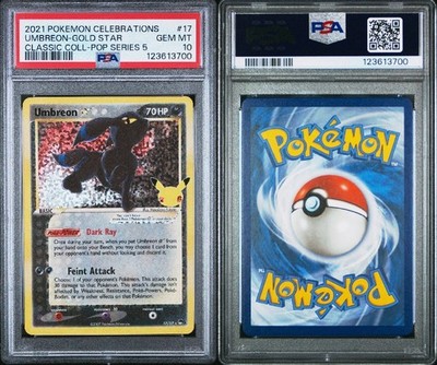 Pokémon TCG Umbreon 17/17 Celebrations 25th Anniversary Card PSA