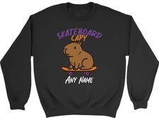 PERSONALISED SKATEBOARD CAPY CAPYBARA ANY NAME SWEATSHIRT MENS WOMENS JUMPER