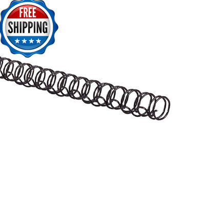 GBC Binding Spines Spirals Coils 3/8'' Diameter 75 Sheet Capacity WireBind Black
