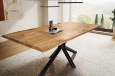 Esstisch mit gedrehter Kante 200x100cm Massivholz Wildeiche massiv NEU OVP!!!