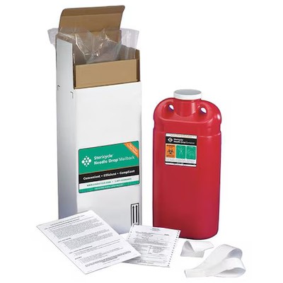 Stericycle 3G1v4 Sharps Mailback System, 3 Gal., Screw Lid