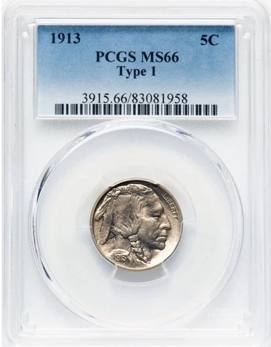 1913 5C PCGS MS66 (Type 1) - Buffalo Nickel