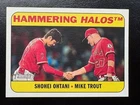 2018 Topps Heritage Hammering Halos Shohei Ohtani RC/Mike Trout #CC-1 Combo Card